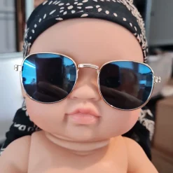 Heless Puppensonnenbrille gold mit verspiegelten Gläsern- Puppenmöbel Und Zubehör|Gordi Puppenkleidung