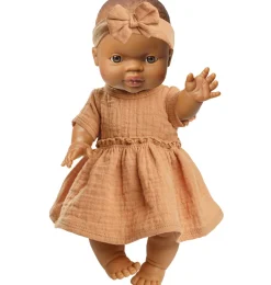 Heless -Kleid mit Stirnband für Gordi-Puppen / Karamell- Paola Reina Gordi Babypuppen