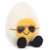 Jellycat knuffels Jellycat Amüsantes gekochtes Ei, schick mit Sonnenbrille- Essen / Food