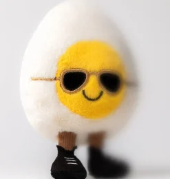 Jellycat knuffels Jellycat Amüsantes gekochtes Ei, schick mit Sonnenbrille- Essen / Food