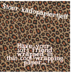 Leoparden-Geschenkpapier aus Kraftpapier- Kuscheltiere < 15 Euro