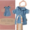 Maileg Bekleidungsset Mutter Maus / Jeanskleid + Tasche + Stirnband- Kleidung Für Die Maileg-mäuse|Puppenhaus Und Mäusehaus