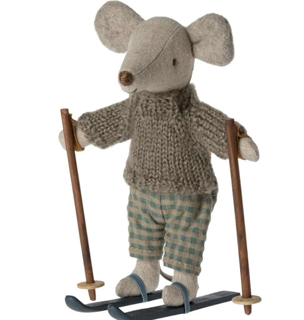 Maileg Big Brother Maus mit Skiset- Puppenhaus Und Mäusehaus|Maileg Big Brother Mäuse, Kleidung Und Zubehör