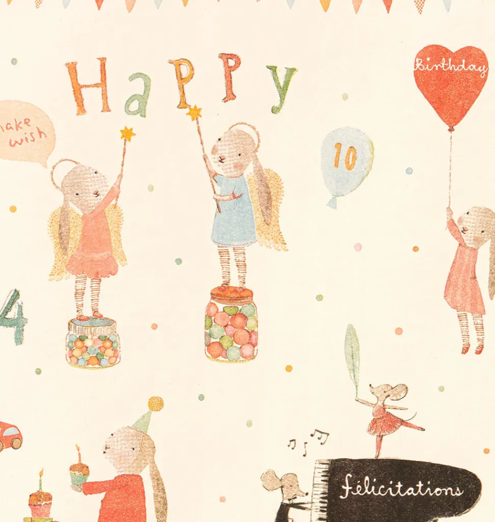Maileg Geschenkpapier Happy Day- Kuscheltiere < 15 Euro