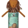 Maileg Jungle Friends Löwe mit Pyjama und Strickmütze- Jungen|Mehr Stofftiere