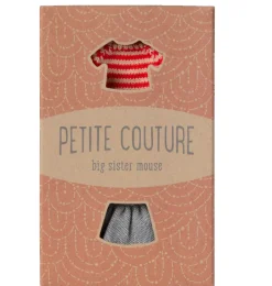 Maileg Kleidungsset Große Schwester Maus / Petite Couture / Rock und gestreifter Pullover- Kleidung Für Die Maileg-mäuse|Puppenhaus Und Mäusehaus