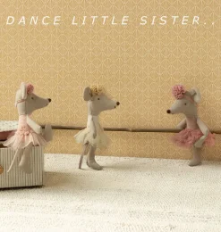 Maileg kleine Schwester Ballerina-Maus / gebrochenes Weiß- Puppenhaus Und Mäusehaus|Mädchen