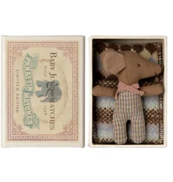 Maileg Sleepy Wakey Baby-Mäusemädchen in Streichholzschachtel- Puppenhaus Und Mäusehaus|Maileg Babymäuse Und Häschen.