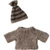 Maileg Strickpullover und Mütze für Big Brother Maus- Kleidung Für Die Maileg-mäuse|Puppenhaus Und Mäusehaus