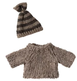 Maileg Strickpullover und Mütze für Big Brother Maus- Kleidung Für Die Maileg-mäuse|Puppenhaus Und Mäusehaus