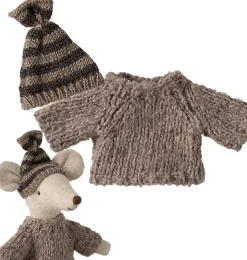 Maileg Strickpullover und Mütze für Big Brother Maus- Kleidung Für Die Maileg-mäuse|Puppenhaus Und Mäusehaus