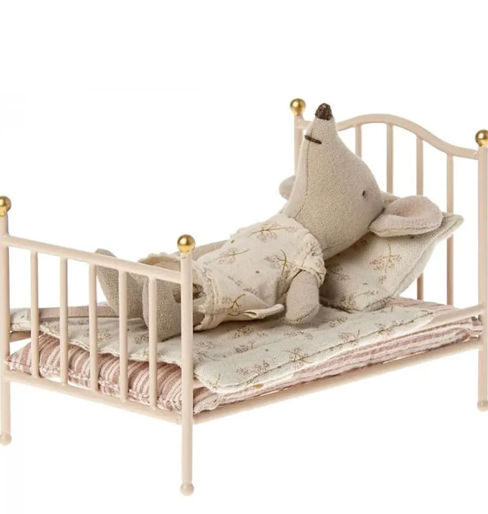 Maileg Vintage-Bett / rosa / für die Mäuse- Puppenmöbel Und Zubehör|Puppenhaus Und Mäusehaus