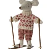 Maileg Wintermaus mit Skiset / Muttermaus- Puppenhaus Und Mäusehaus|Maileg Vater Und Mutter Maus / Opa Und Oma Maus