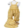 Mamamemo doll clothes & accessories Mamamemo karierte Latzhose mit weißem T-Shirt und Sommerhut- Gordi Puppenkleidung|Paola Reina Gordi Babypuppen