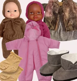 Mamamemo doll clothes & accessories Mamamemo Schneeanzug / Skianzug grau für Gordi-Puppen- Gordi Puppenkleidung|Paola Reina Gordi Babypuppen