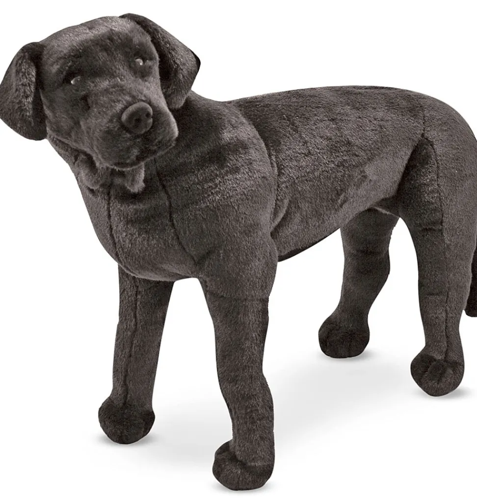 Melissa & Doug knuffels Melissa & Doug, lebensechtes Plüschspielzeug „Labrador Retriever“ in Schwarz- Jungen|Mädchen