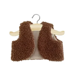 Minikane Amigas Puppen / ärmellose braune Weste aus Kunstfell- Amigas Puppenkleidung Und Schuhe|Minikane Puppenkleidung Für Gordis, Gordi Debout, Amigas, Babys, Les Minis & Peque