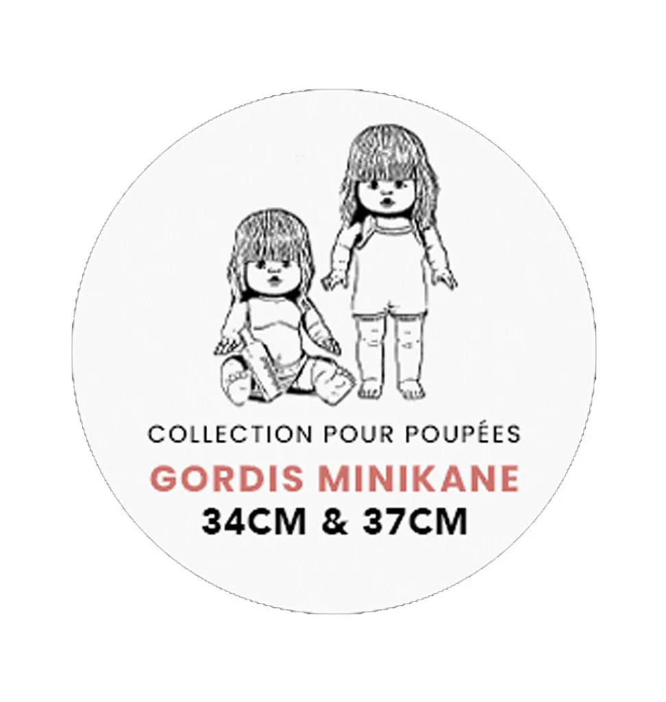Minikane Barboteuse Clara Mandarins für Gordi-Puppen- Gordi Puppenkleidung|Puppenunterwäsche