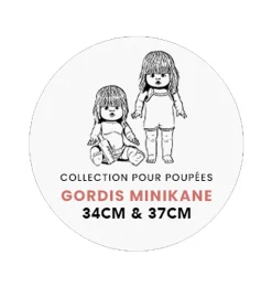 Minikane Barboteuse Retro Lou und Milleraie Havane für Gordi-Puppen- Gordi Puppenkleidung|Minikane Alle Exklusiven Puppen Gordi, Babys, Minis, Stehpuppen