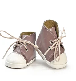 Minikane Basketballschuhe Komvers Kunstleder Farbe Blush für Gordis- Gordi Puppenkleidung|Puppenschuhe / Puppenstiefel / Hausschuhe / Sandalen