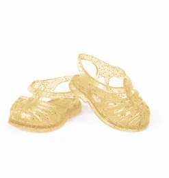 Minikane Plastiksandalen gold für Gordi-Puppen mit Glitzer- Puppenmöbel Und Zubehör|Gordi Puppenkleidung