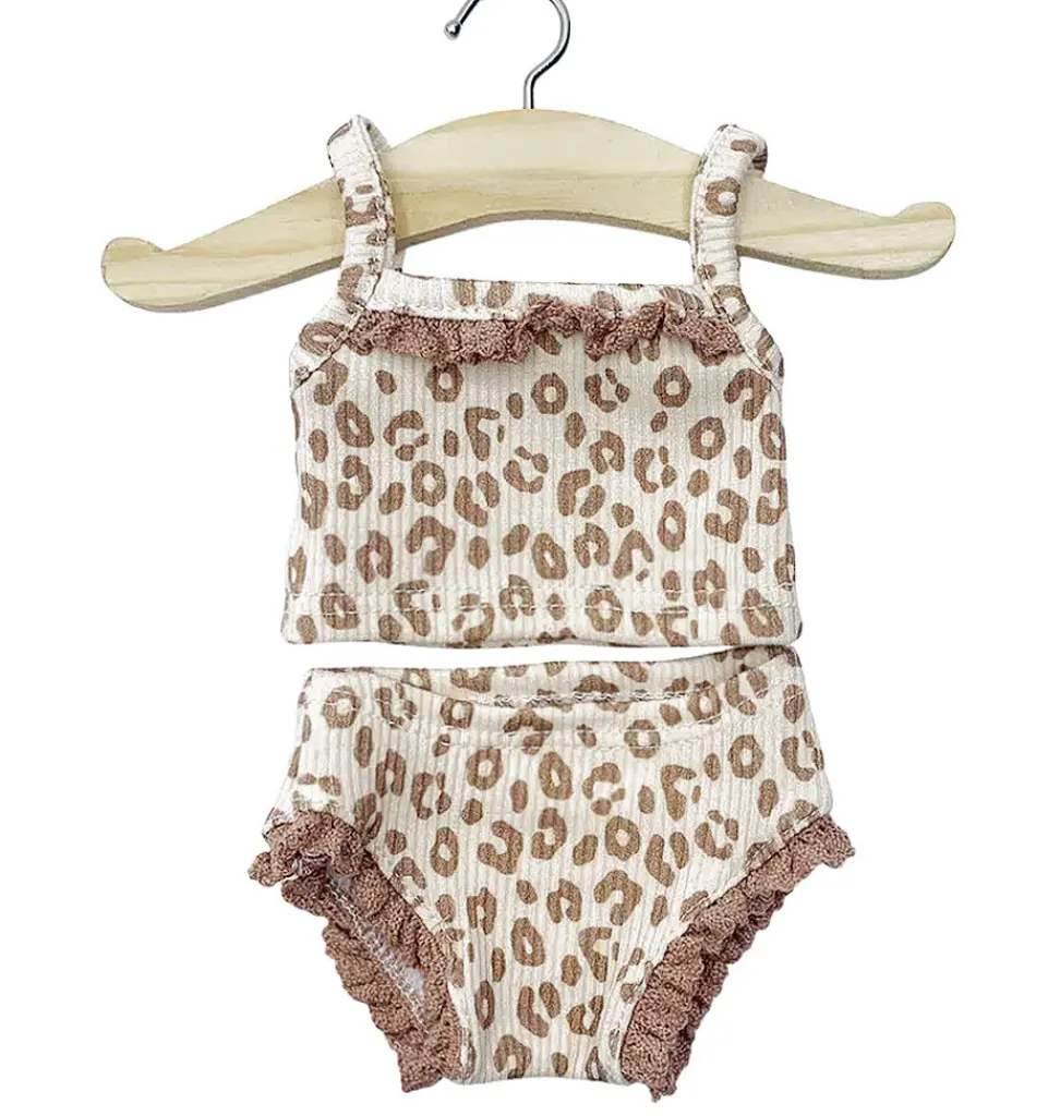 Minikane Unterwäscheset für Gordi-Puppen / Leopardenmuster- Gordi Puppenkleidung|Puppenunterwäsche