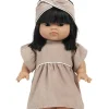 Minikane -Bademantel mit Gänseblümchenmuster und umgedrehtem Haarband auf Milleraies-Galerie- Gordi Puppenkleidung|Minikane Puppenkleidung Für Gordis, Gordi Debout, Amigas, Babys, Les Minis & Peque