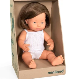 Miniland poppen Miniland Puppenmädchen mit Down-Syndrom 38 cm- Miniland-puppen|Mädchen
