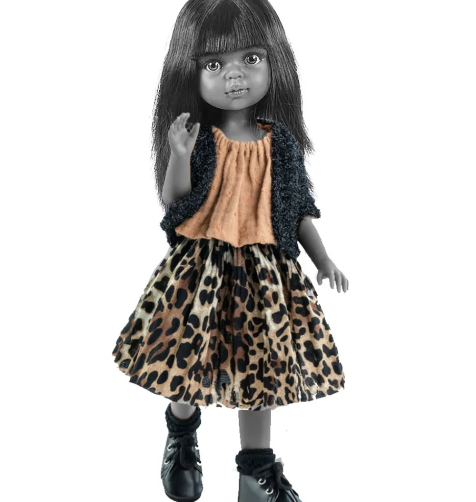 Paola Reina poppen Paola Reina Amigas Puppenkleidungsset / Leopard- Amigas Puppenkleidung Und Schuhe|Amigas-puppen Von Minikane & Paola Reina
