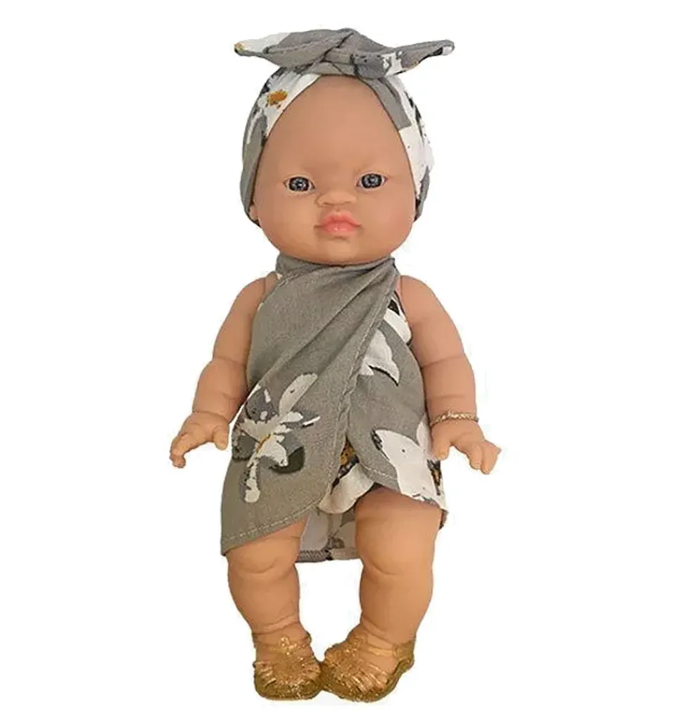 Paola Reina poppen Paola Reina Asiatisches Gordi-Mädchen mit weißem Minikane-Höschen- Minikane Puppenkleidung Für Gordis, Gordi Debout, Amigas, Babys, Les Minis & Peque|Paola Reina Gordi Babypuppen