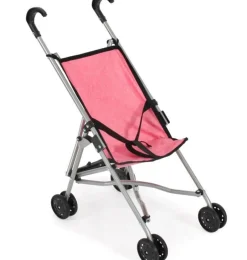 Puppenwagen Buggy pink / schwarz für unter anderem die Gordi Puppen von Paola Reina- Puppenmöbel Und Zubehör|Paola Reina Gordi Babypuppen