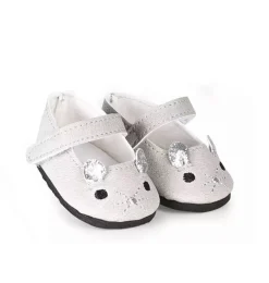 Skrållan silbergraue Puppenschuhe Mäuse / passend für Amigas-Puppen- Puppenmöbel Und Zubehör|Amigas Puppenkleidung Und Schuhe