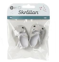 Skrållan silbergraue Puppenschuhe Mäuse / passend für Amigas-Puppen- Puppenmöbel Und Zubehör|Amigas Puppenkleidung Und Schuhe