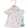 Skrållan isches graues Kleid mit Punkten für Puppen von 36 bis 40 cm- Gordi Puppenkleidung|Mädchen